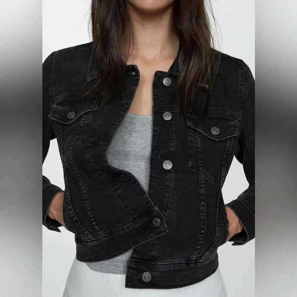 Mango Jackets & Blazers - Mango Denim Jacket in Black NWT